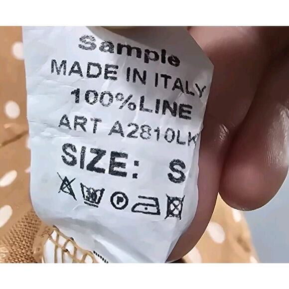 Lands Down Under Shirt Womens Large Brown Linen Spot Artsy To Wear Lagenlook - Picture 9 of 11